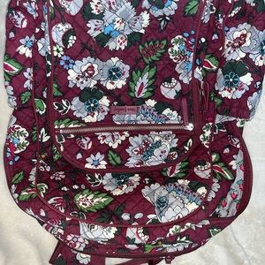 Floral Maroon Vera Bradley Backpack